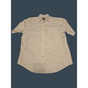 Cabela's Outfitter Men's Light Tan/Beige Short Sleeve Button Up Shirt Size Large